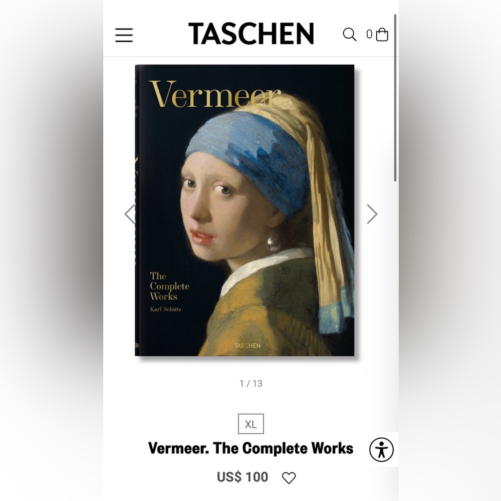 Taschen ‘The Complete Works of Vermeer’ Coffee Table Book